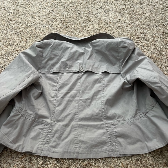 I•N•C light grey ruffled zip up with button detail - Picture 4 of 5